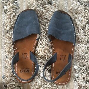 Ria Menorca Women's navy Leather Sandals